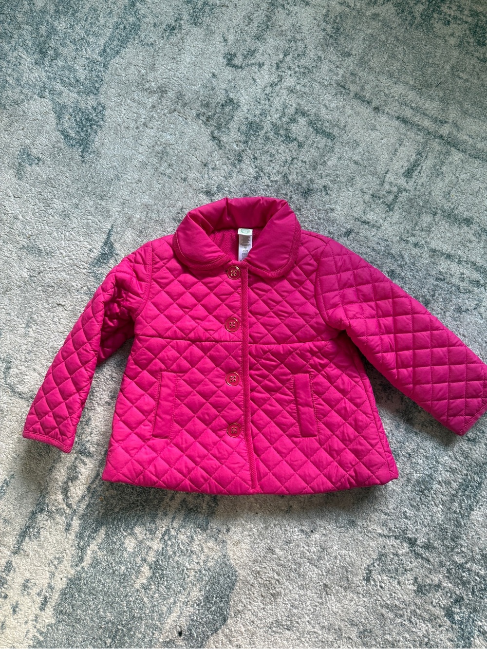 Little Me Quilted Hot Pink Puffer Jacket NWOT